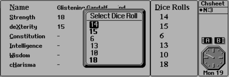DND Char Sheet App - Stat Generation