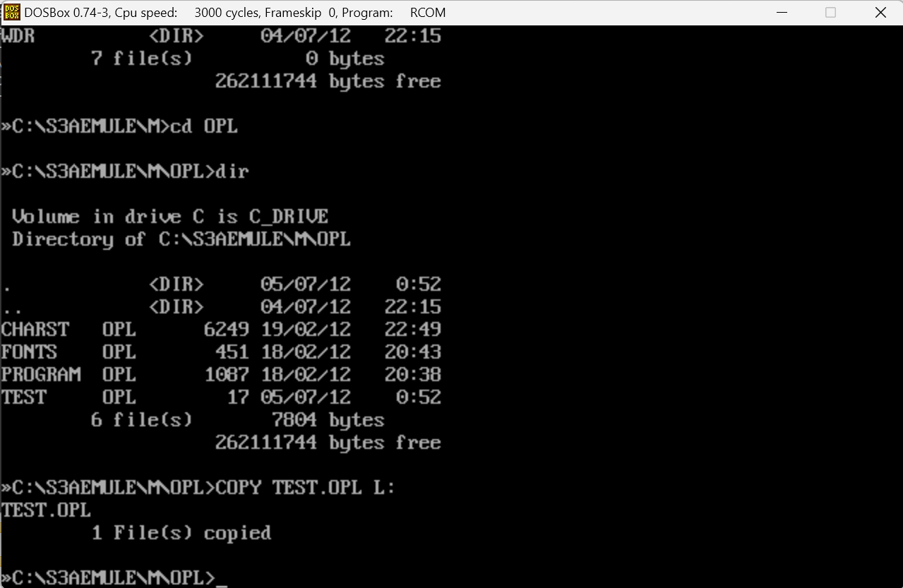 Transferring files using RCom